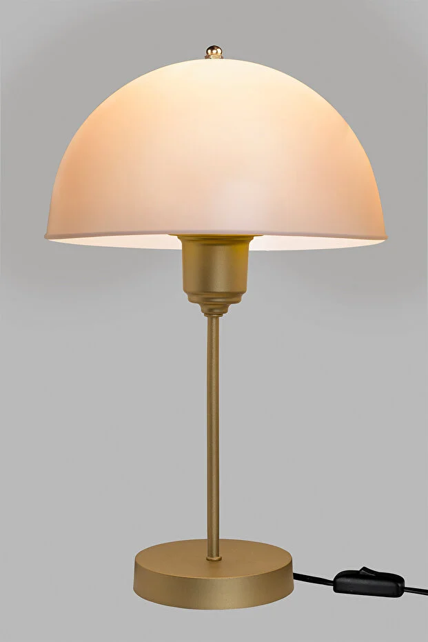 Beyaz Abajur Yatak Odası Salon Modern Şık Masa Lambası